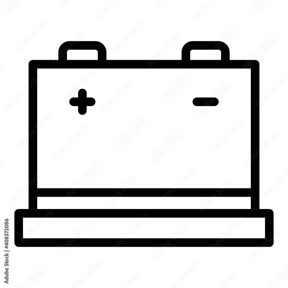 Poster car battery dashboard icon. outline car battery dashboard vector icon for web design isolated on whi