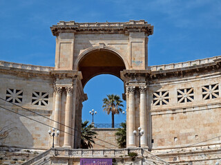 Fototapeta na wymiar Cagliari, Bastione Saint Remy im Stadtviertel Castello, Sardinien