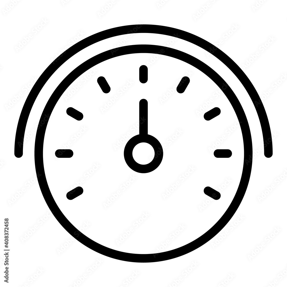 Poster round car dashboard icon. outline round car dashboard vector icon for web design isolated on white b