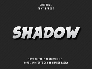 Editable Shadow text effect with black background