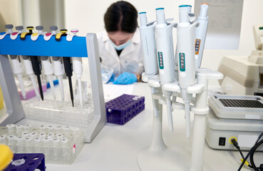 Laboratory of Genetic Biotechnology. Analysis of cell cultures for testing.