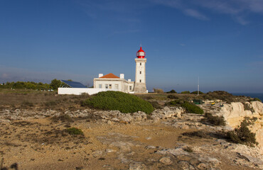 Fototapeta na wymiar Lighthouse Ponta Altar, Algarve, Portugal
