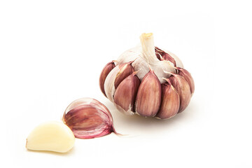 garlic isolated on white