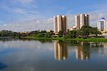 Cidade de Resende e Rio Paraíba do Sul. Rio de Janeiro