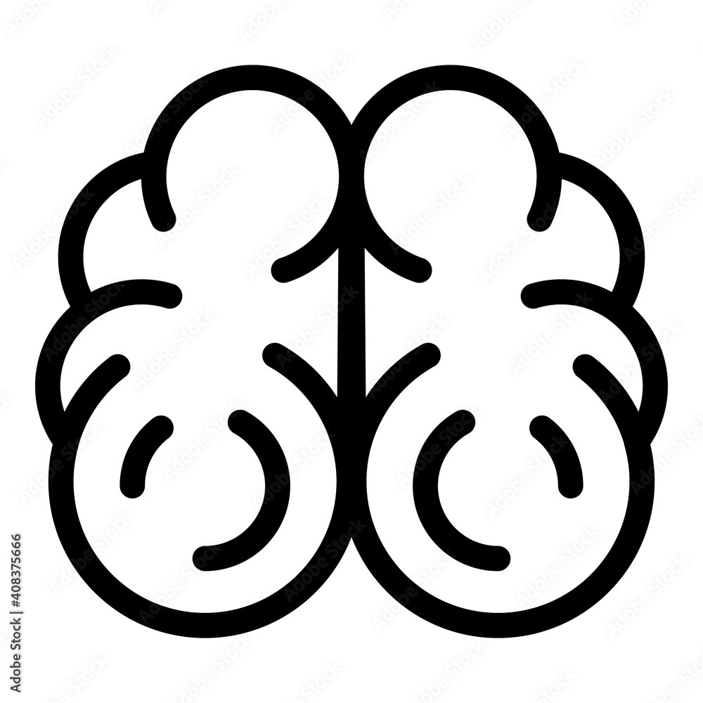 Poster brain organ icon. outline brain organ vector icon for web design isolated on white background