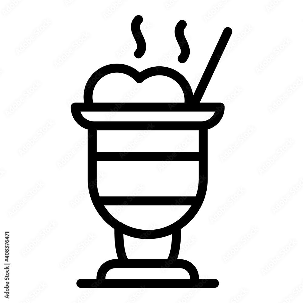 Poster latte drink icon. outline latte drink vector icon for web design isolated on white background