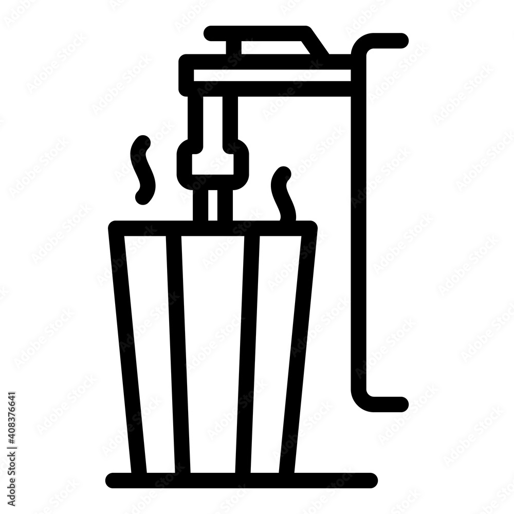 Poster latte maker icon. outline latte maker vector icon for web design isolated on white background