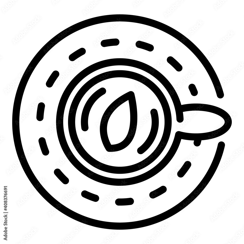 Poster cafe latte icon. outline cafe latte vector icon for web design isolated on white background