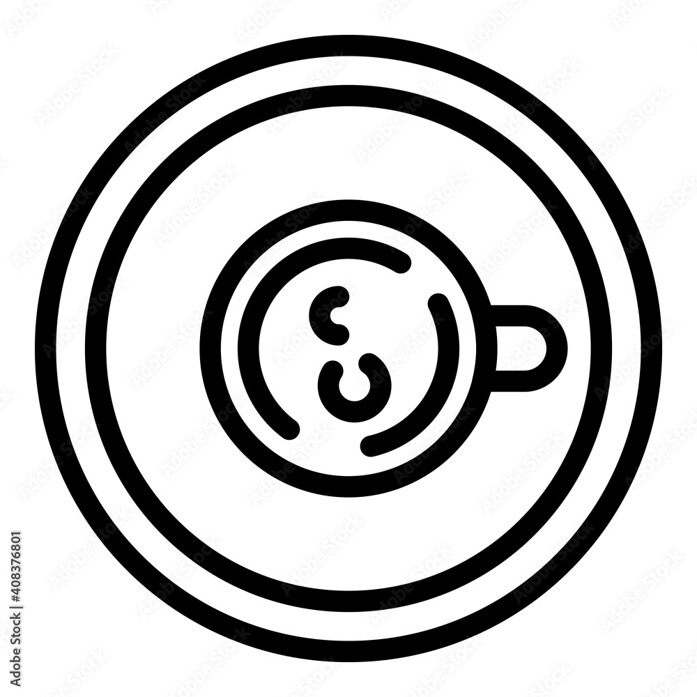Poster espresso coffee icon. outline espresso coffee vector icon for web design isolated on white backgroun
