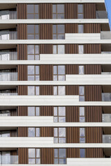 Facade of a modern appartment complex