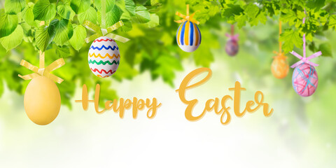 Easter Eggs and lettering text