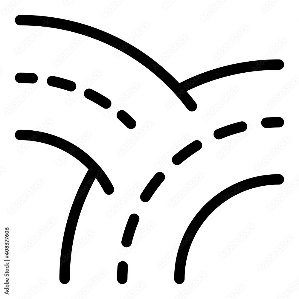 Poster highway roads icon. outline highway roads vector icon for web design isolated on white background