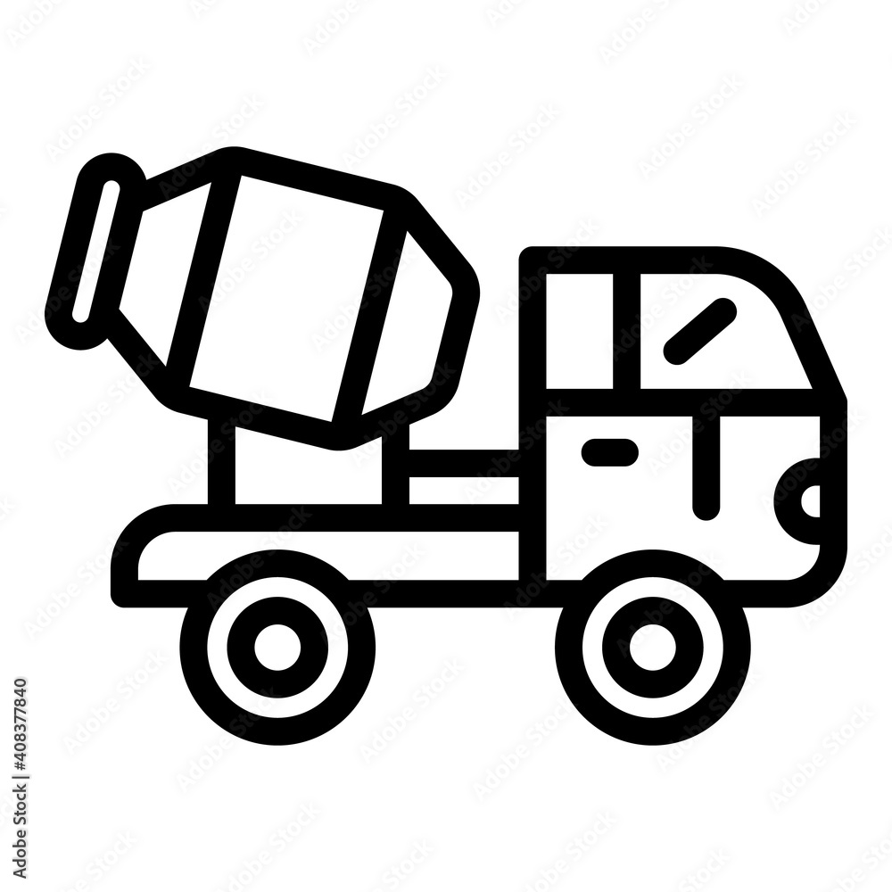 Poster mixer machine icon. outline mixer machine vector icon for web design isolated on white background