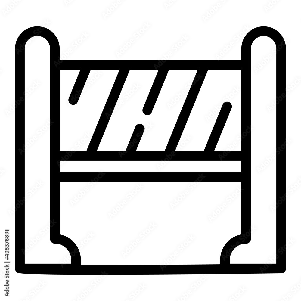 Poster road block icon. outline road block vector icon for web design isolated on white background