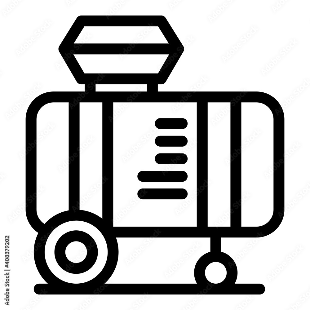 Poster car compressor icon. outline car compressor vector icon for web design isolated on white background