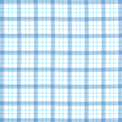 Blue watercolor checkered pattern