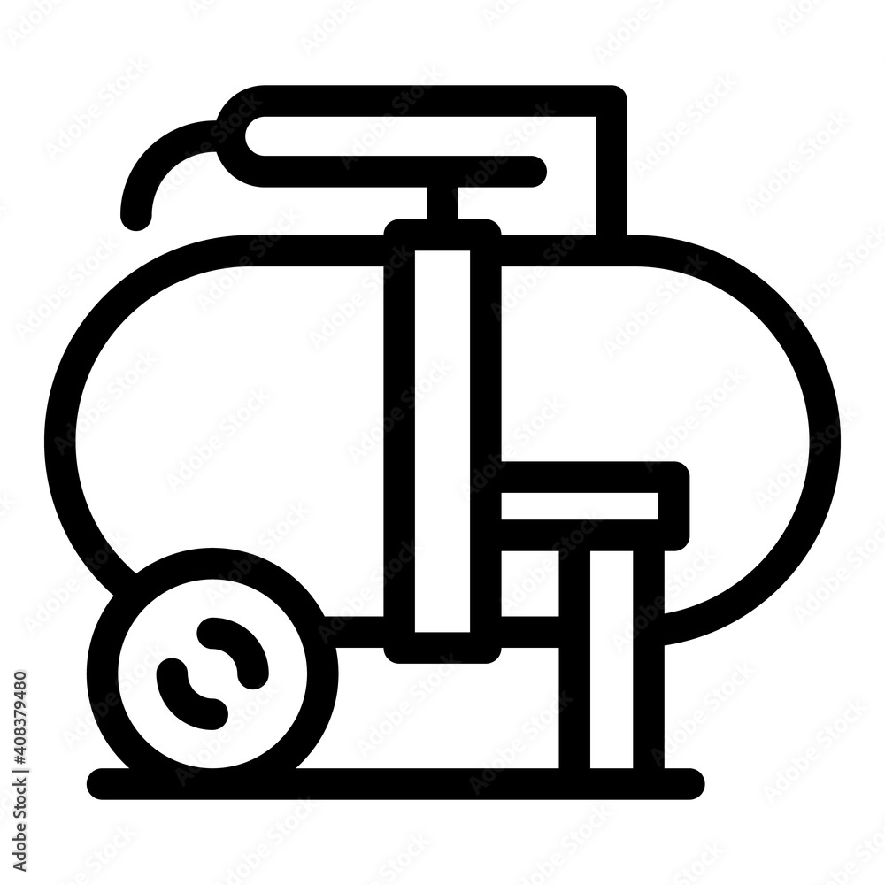 Aufkleber gas compressor icon. outline gas compressor vector icon for web design isolated on white background