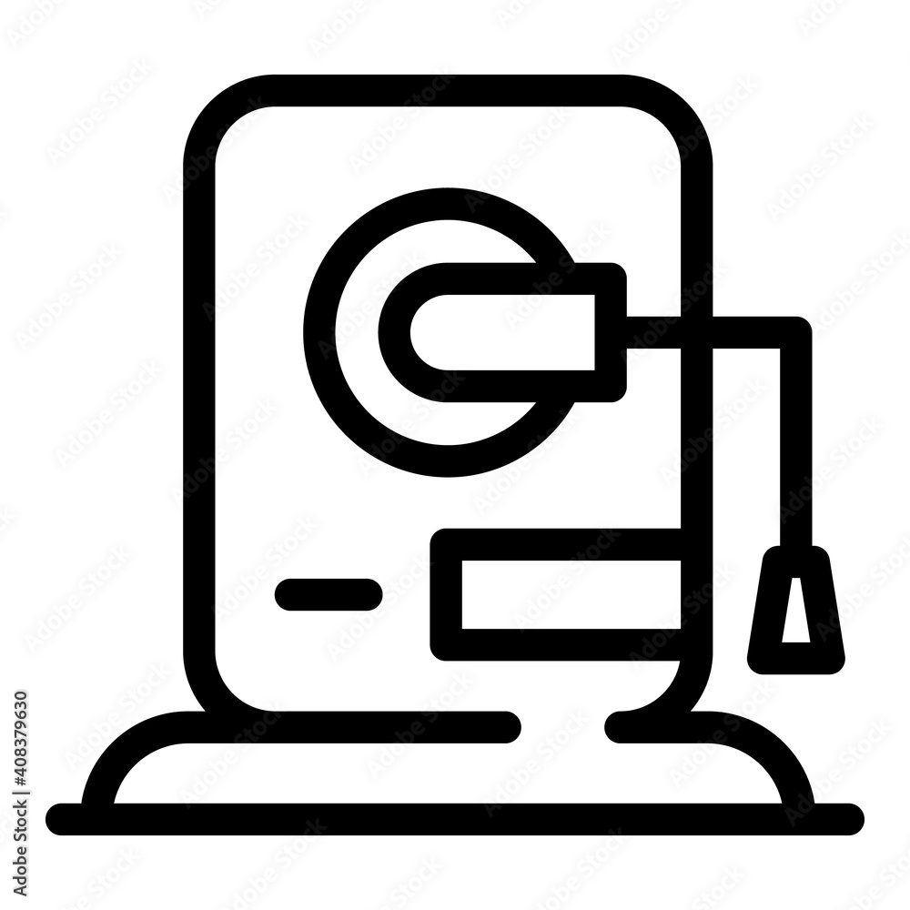 Poster auto air compressor icon. outline auto air compressor vector icon for web design isolated on white b