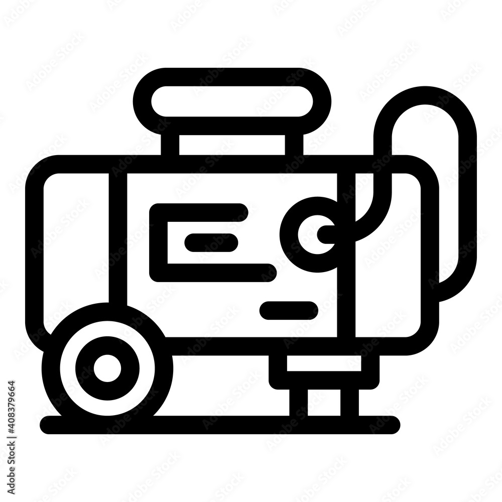 Poster wheel compressor icon. outline wheel compressor vector icon for web design isolated on white backgro