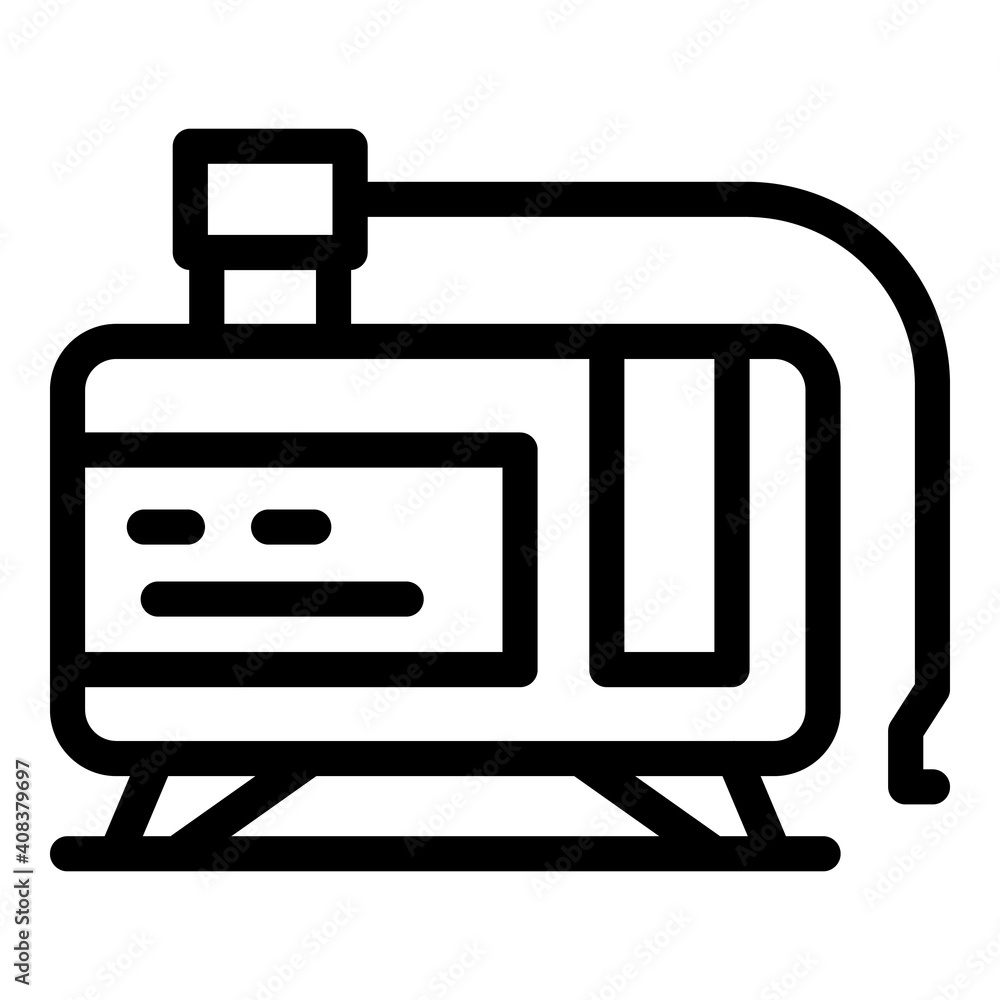Poster electric compressor icon. outline electric compressor vector icon for web design isolated on white b
