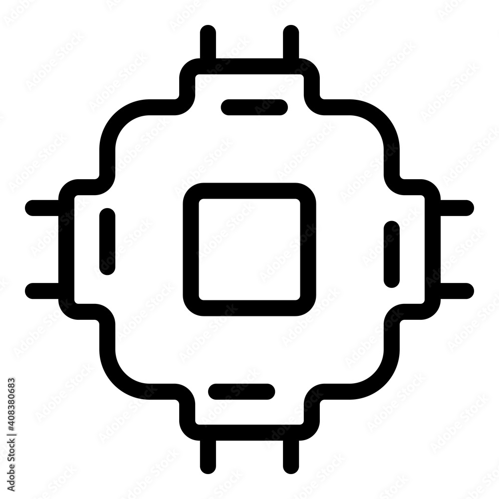 Poster power junction box icon. outline power junction box vector icon for web design isolated on white bac