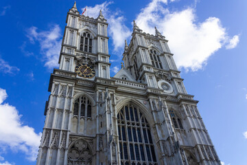 Fototapeta na wymiar Partial view of the Westminster abbey