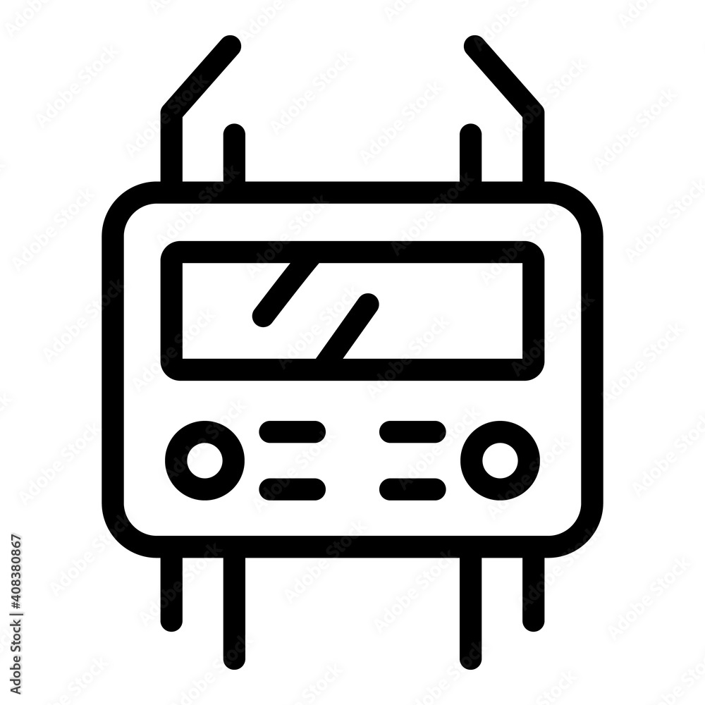 Poster control fuse box icon. outline control fuse box vector icon for web design isolated on white backgro