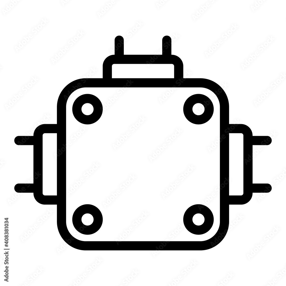 Poster tool junction box icon. outline tool junction box vector icon for web design isolated on white backg