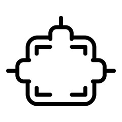 Cable junction box icon. Outline cable junction box vector icon for web design isolated on white background