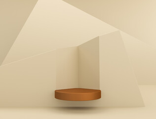 3d rendered illustration stage for product placement