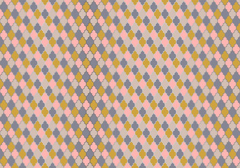 Turkish Mosque Window Vector Seamless Pattern. Moroccan muslim background.