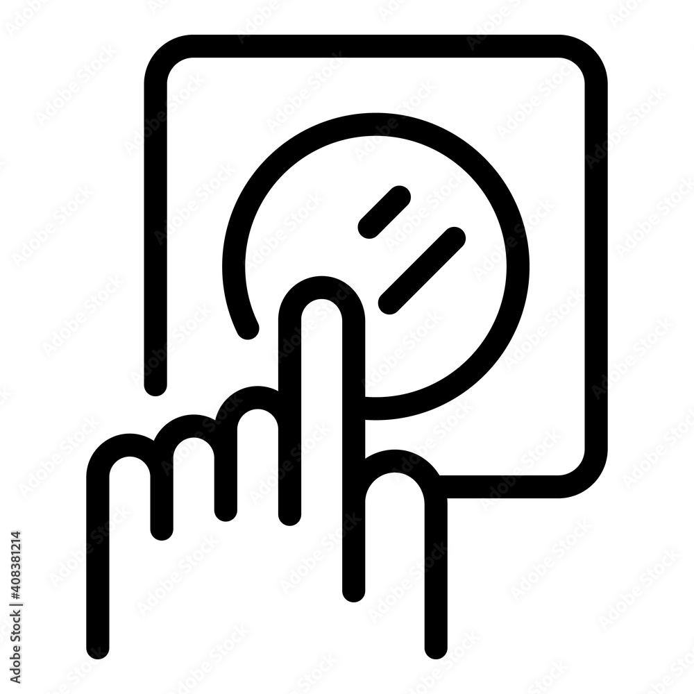 Poster turn on energy icon. outline turn on energy vector icon for web design isolated on white background