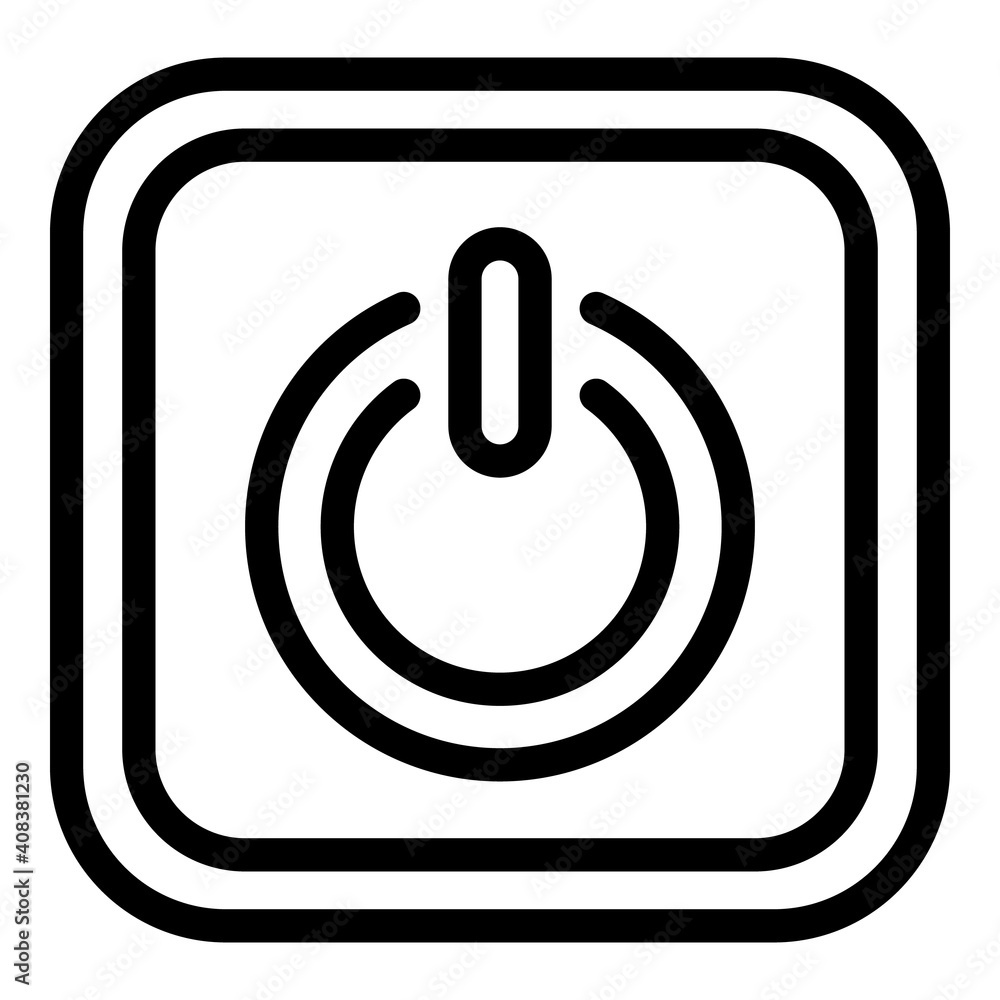 Poster power energy button icon. outline power energy button vector icon for web design isolated on white b