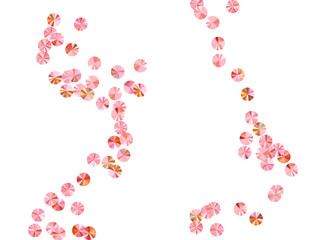 Coral foil confetti scatter vector illustration. International Women's Day March 8th card background. Circle shiny bead elements holiday decoration. Confetti for Mother's day.