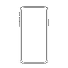 modern phone with a bright screen. vector illustration