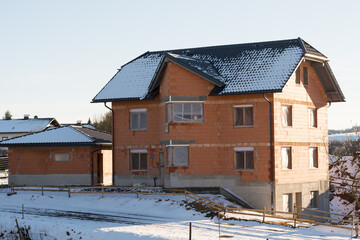 House As A Shell In Winter