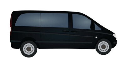 Van. side view. vector illustration