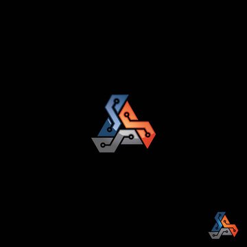 Triple S tech 3D logo design 