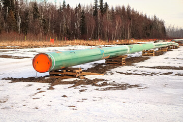 The end of a pipeline that has been stopped