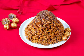 homemade anthill cake, close up