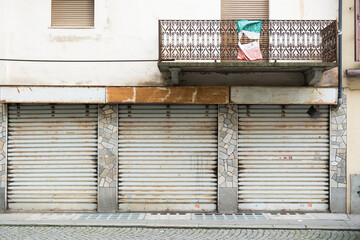 Closed Store In Torre Pellice, Piedmont