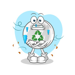 recycle sign cold illustration. character vector
