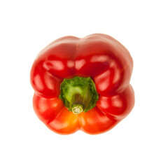 Fresh red bell peppers, sweet pepper isolated on a white background