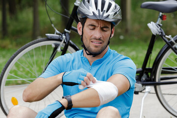 injured man after a bike fall