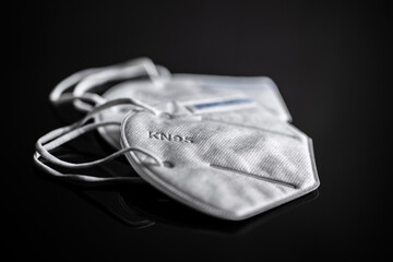 KN95 face mask. FFP2 mask as covid-19 protection. Coronavirus mask.