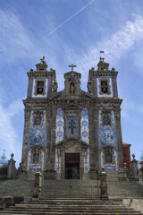 Fototapeta na wymiar Porto, Portugal: St. Ildefonso's Church. August 8th, 2020.