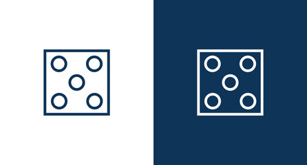 Domino outline icon illustration isolated vector sign symbol