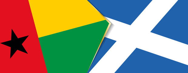 Guinea-Bissau and Scotland flags, two vector flags.