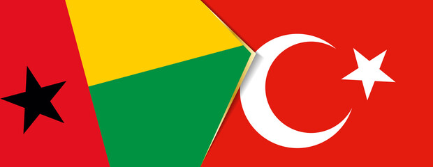 Guinea-Bissau and Turkey flags, two vector flags.