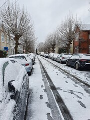 Snow in London January 2021 Southwest London